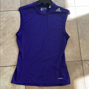 Purple Adidas Muscle Compression Tank